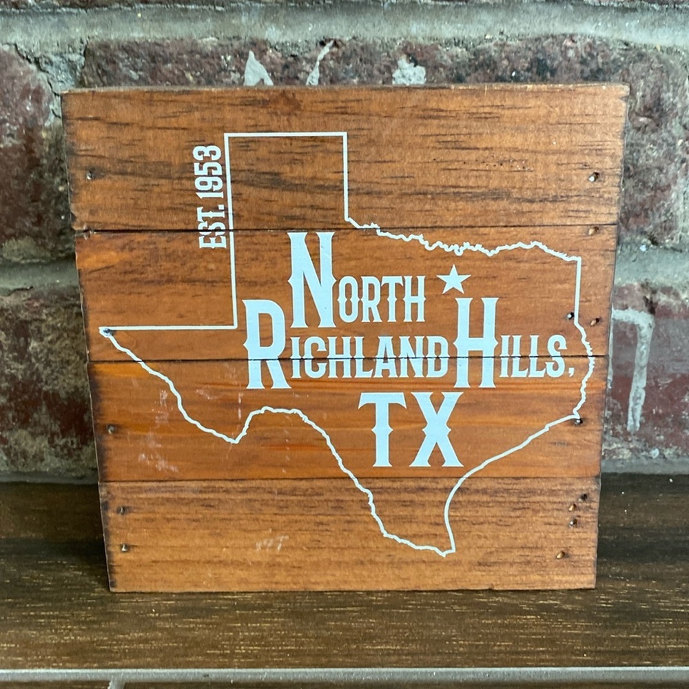 McKinney printing company Texas wood decorative accent wall or standing artwork
